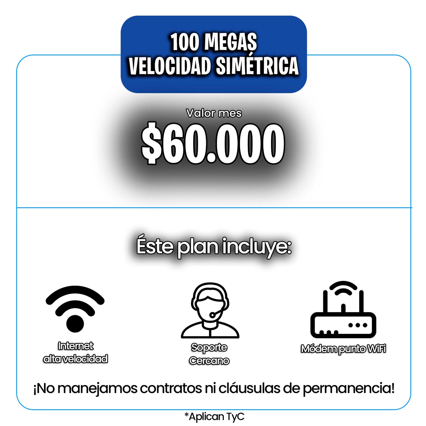INTERNET 100 MEGAS FIBRA ÓPTICA
